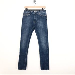 Topman Stretch Skinny Jeans Blue 30 Reg